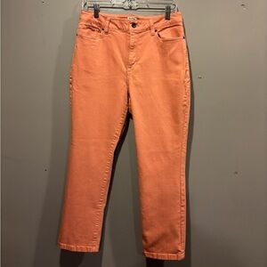 L.L. Bean Women's Straight Leg Jeans in Coral